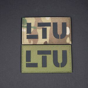 IR antsiuvas „LTU“ iš Kordura medžiagos su Velcro juosta, 9 × 5 cm dydžio, skirtas taktinei aprangai ir naudojimui su naktinio matymo įranga.