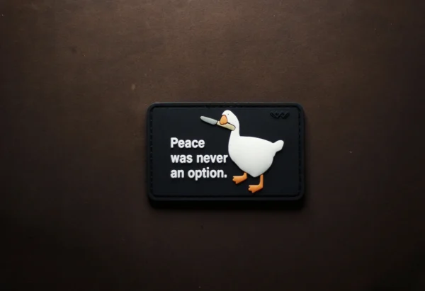 PVC guminis antsiuvas peace was never an option juodas