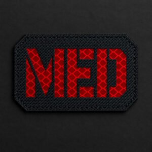 Atšvaitinis antsiuvas „MED2“ juodas/raudonas Pagan EDC