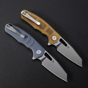 Sulankstomas peilis Trilobite Petrified Fish du variantai G10 ir ULTEM rankenos EDC peilis