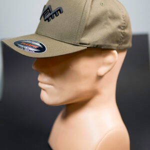 Flexfit® kepuraitė "Sparnuotasis žaltys" su Gedimino stulpais - Chaki kepurė su siuvinėtu simboliu priekyje